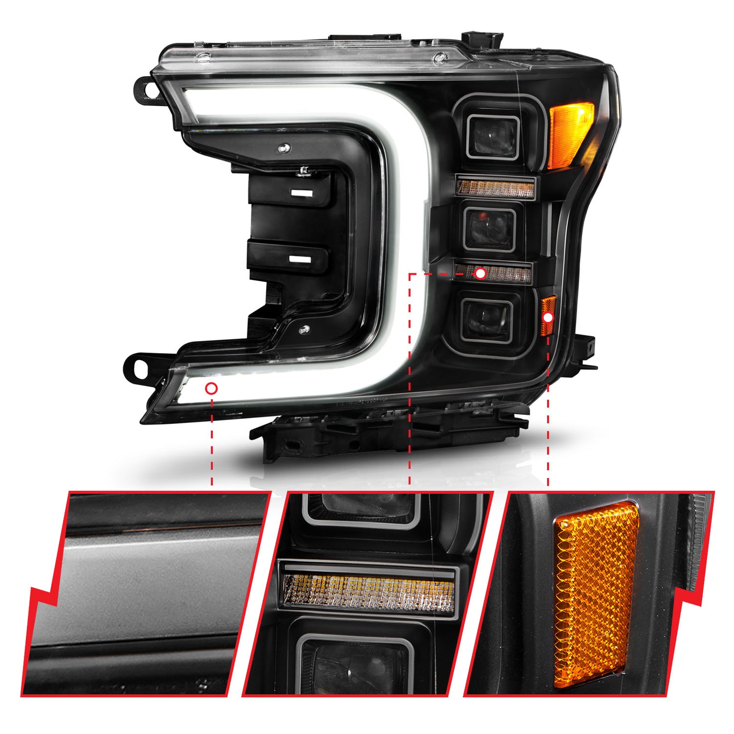 ANZO USA - LED Projector Headlight - 111519