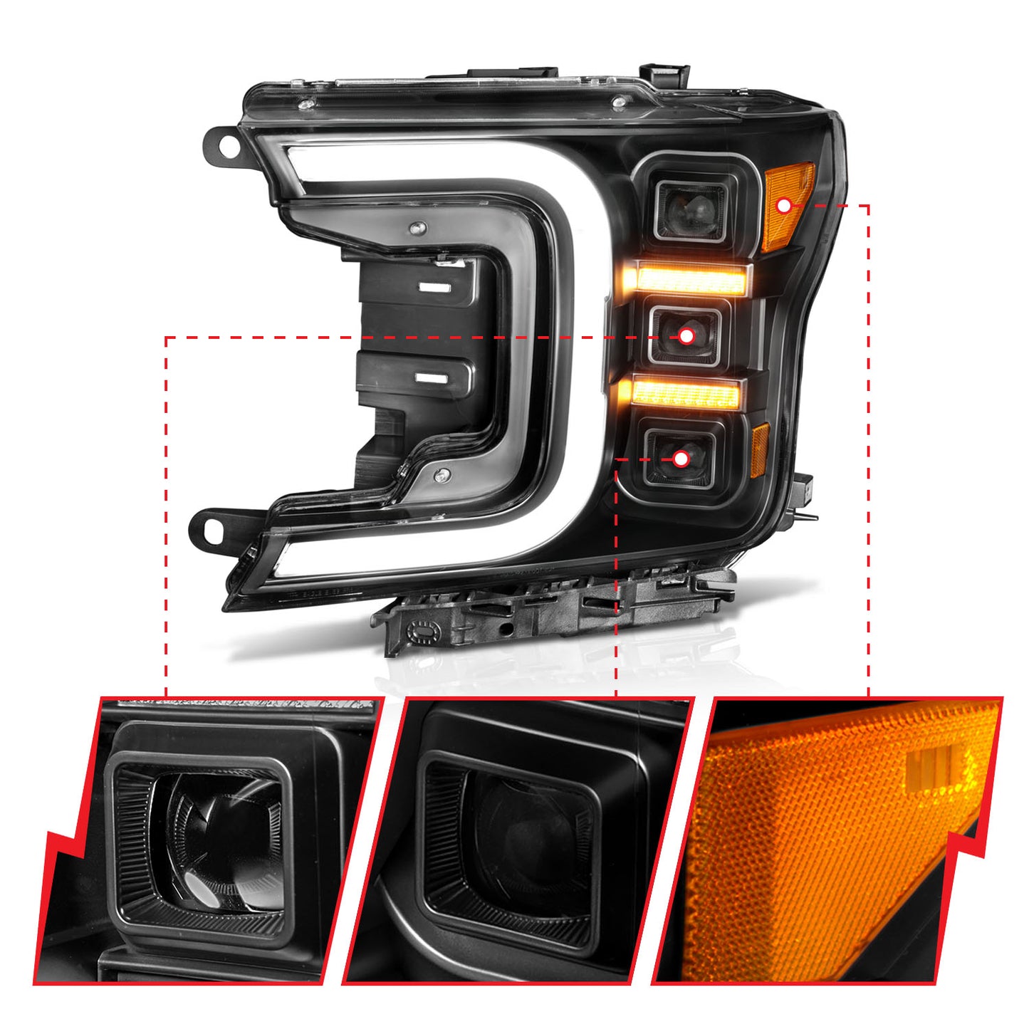 ANZO USA - LED Projector Headlight - 111520