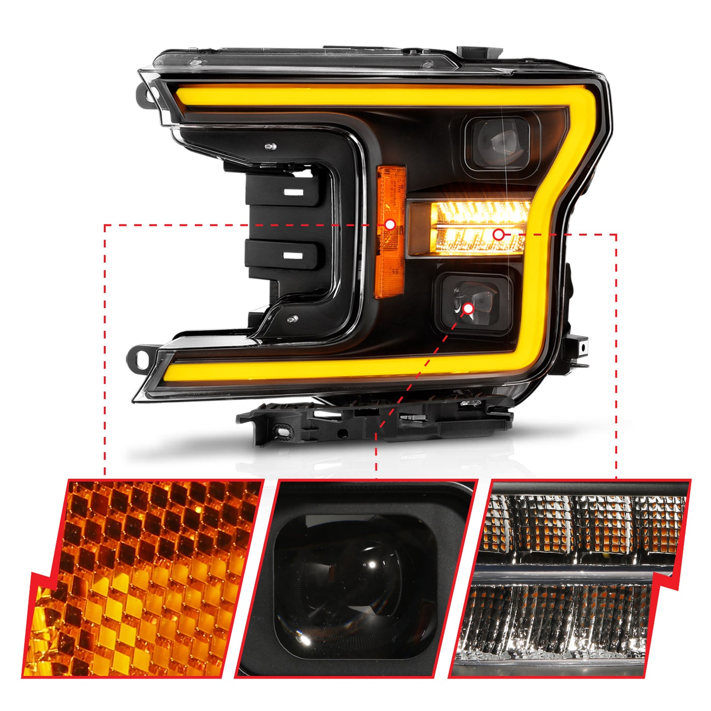 ANZO USA - LED Projector Headlight - 111570