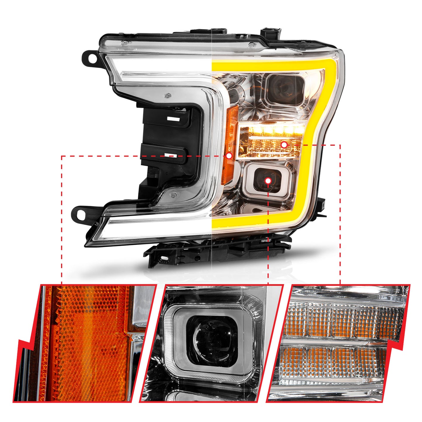 ANZO USA - LED Projector Headlight - 111571