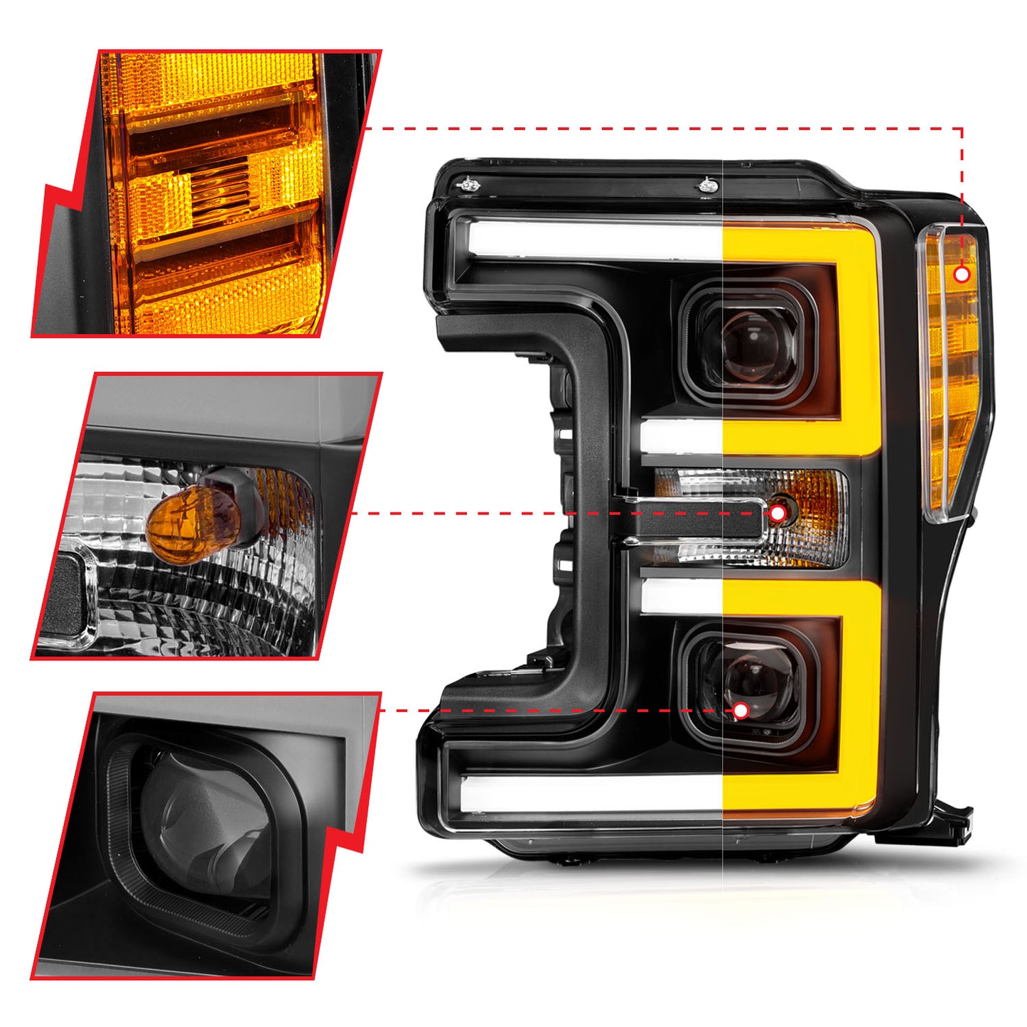 ANZO USA - LED Projector Headlight - 111577