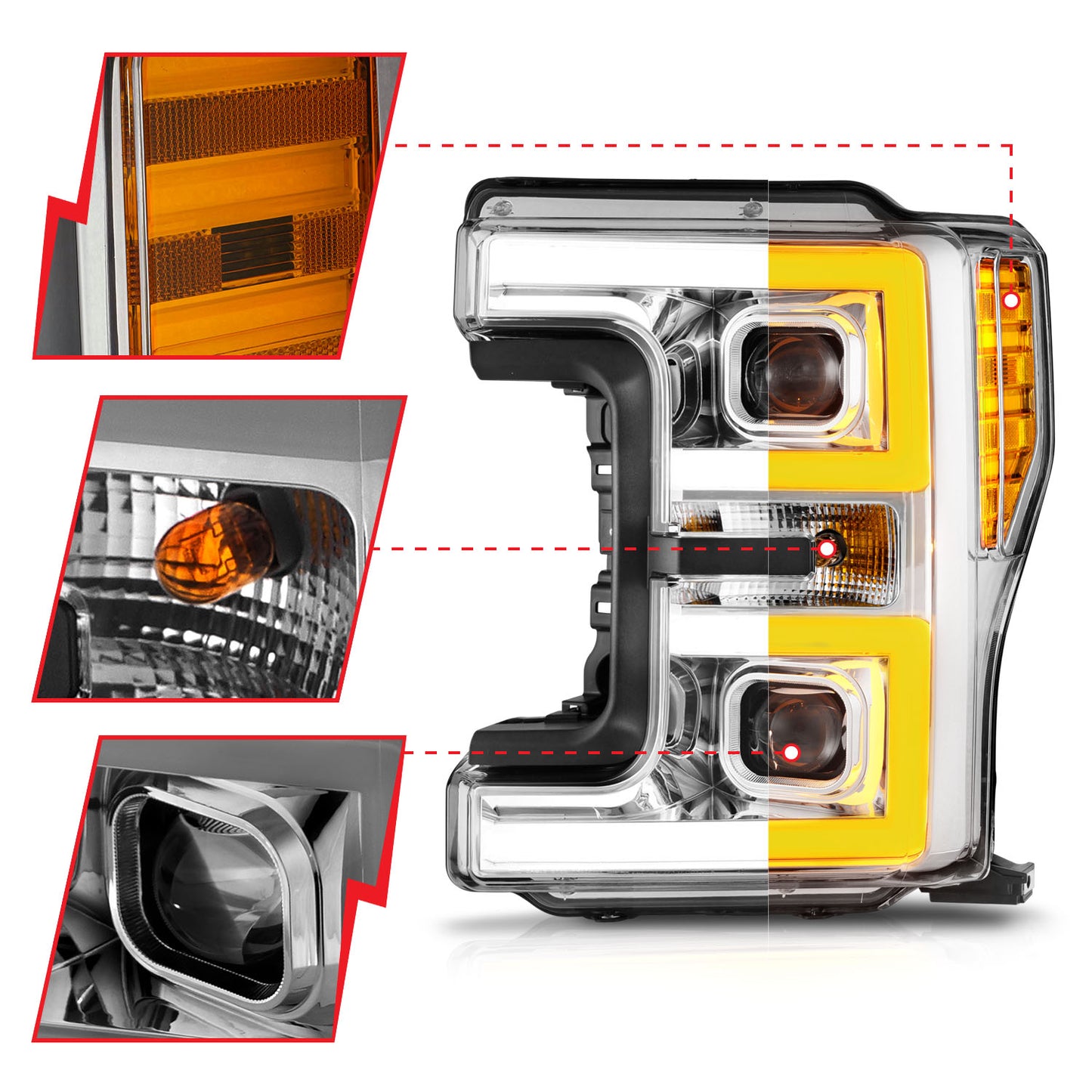 ANZO USA - LED Projector Headlight - 111578