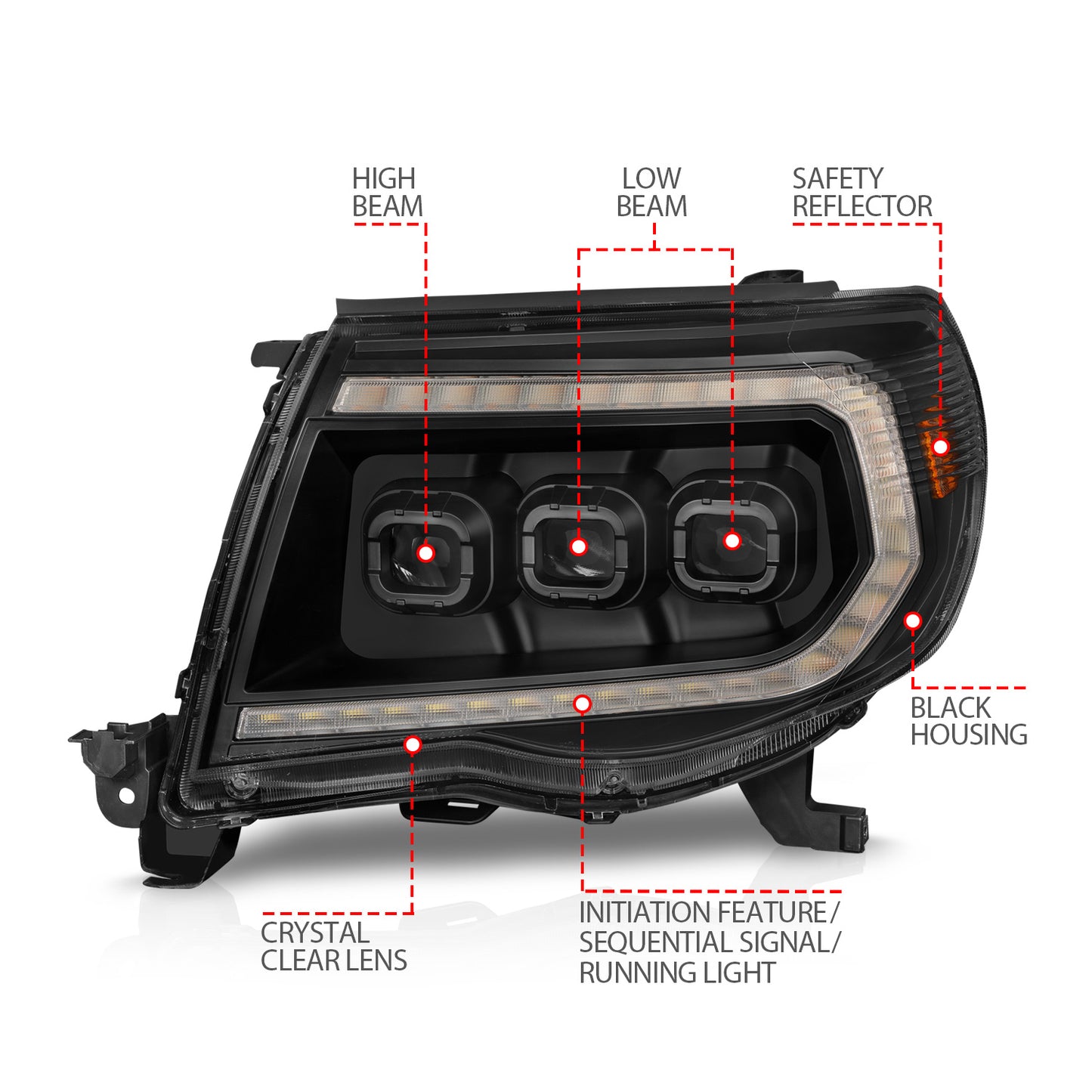 ANZO USA - LED Projector Headlight - 111581