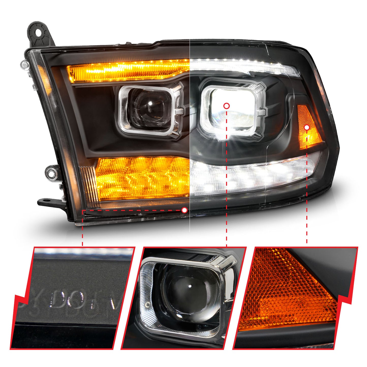 ANZO USA - LED Projector Headlight - 111595