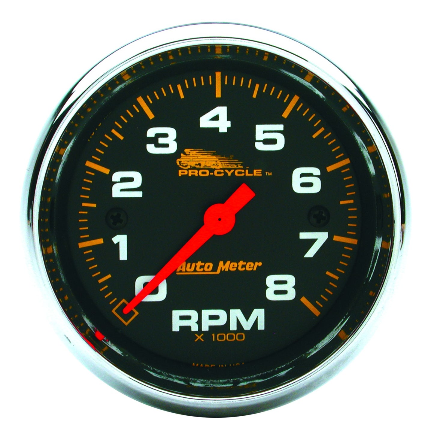 2-5/8 In. TACHOMETER 0-8000 RPM BLACK PRO-CYCLE