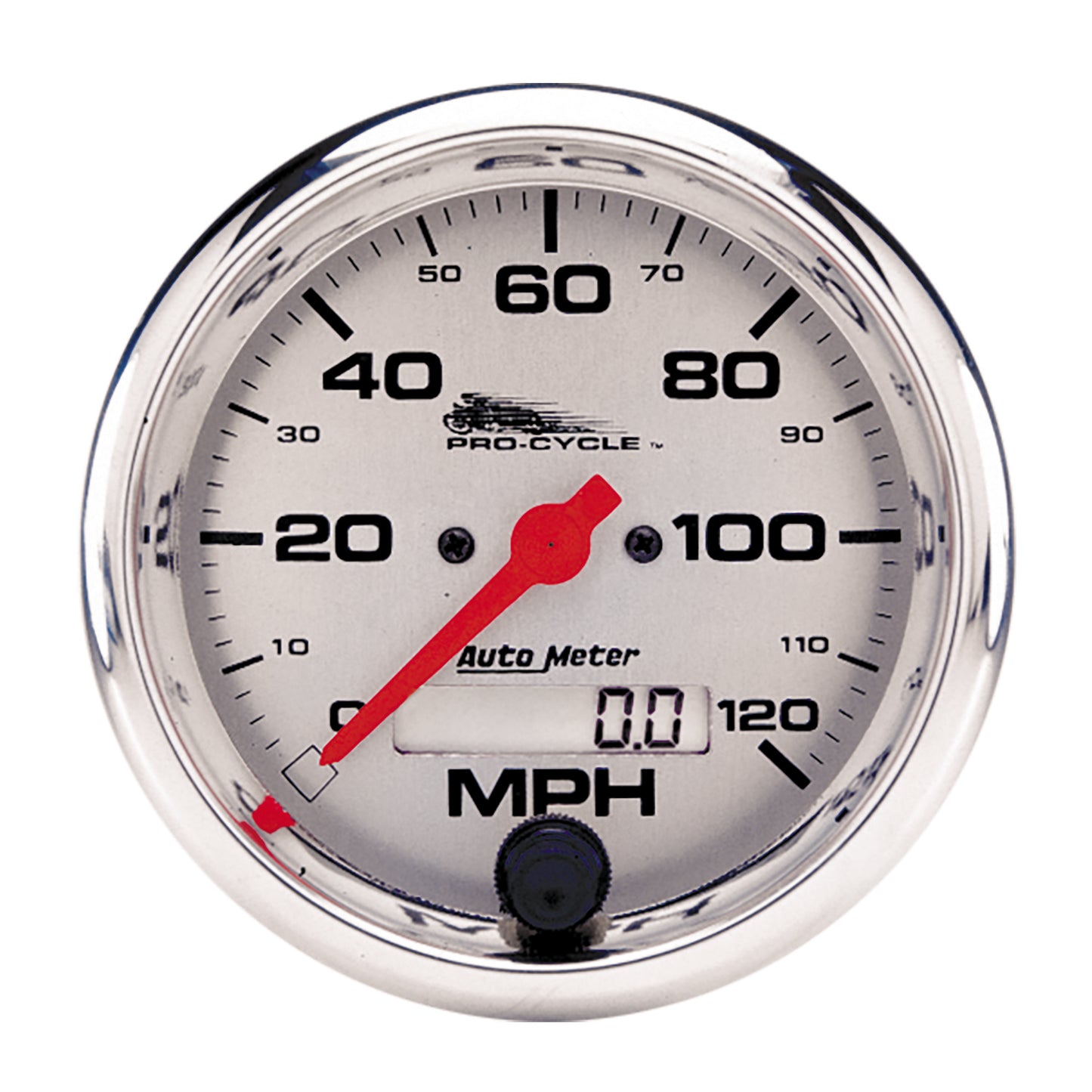 3-3/4 In. SPEEDOMETER 0-120 MPH SILVER PRO-CYCLE