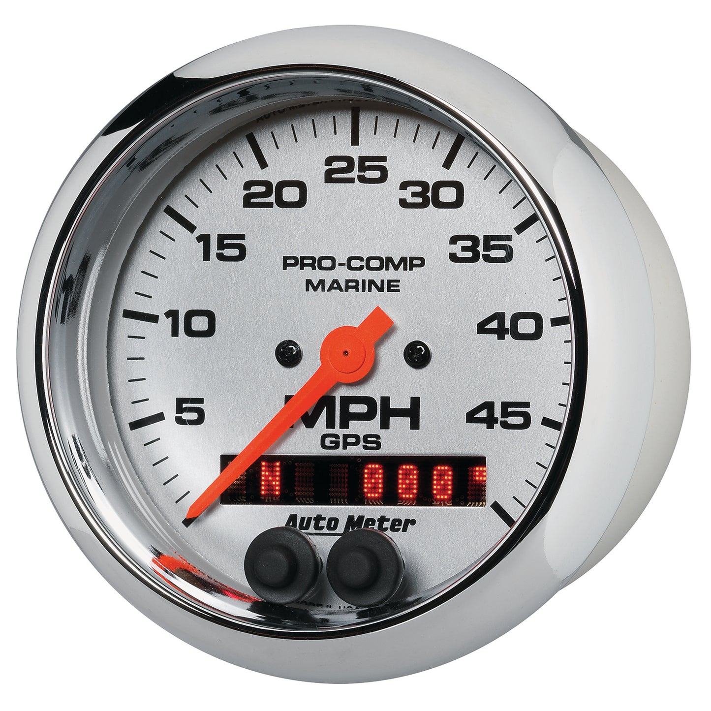3-3/8 In. GPS SPEEDOMETER 0-50 MPH MARINE CHROME ULTRA-LITE