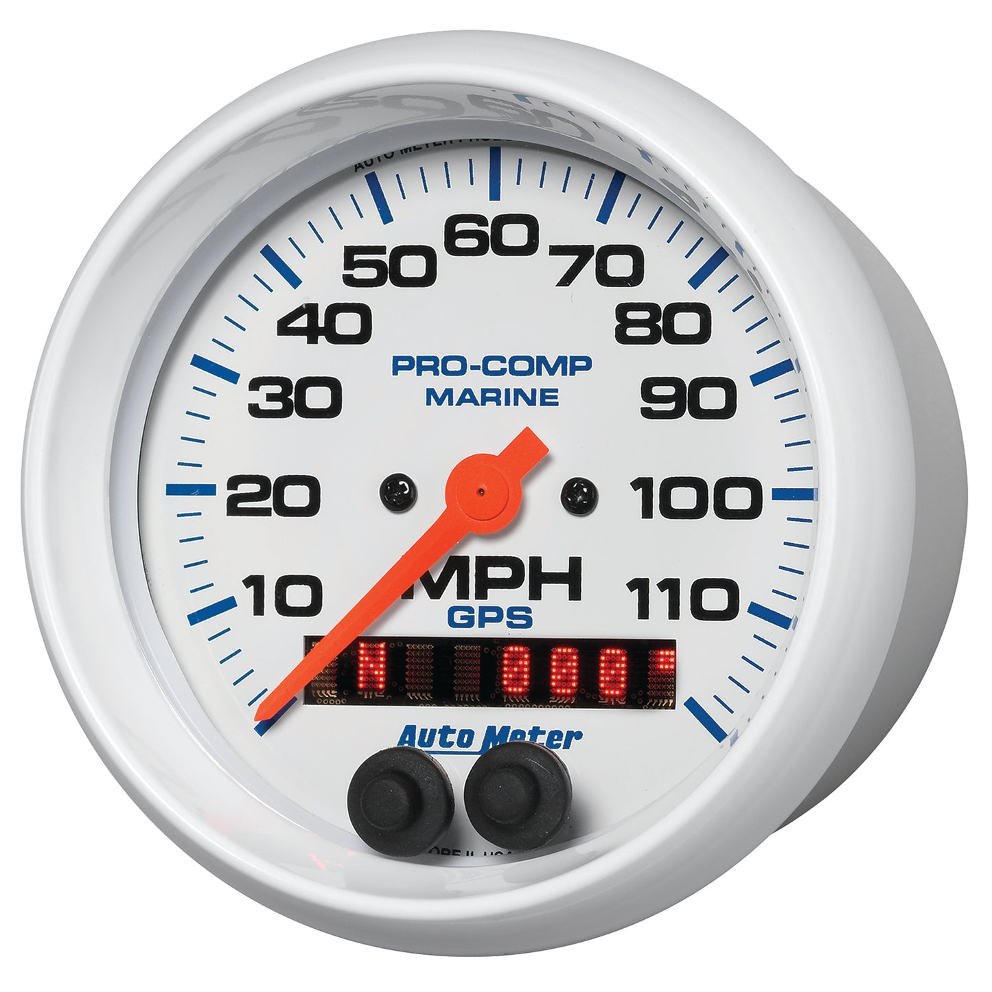 3-3/8 In. GPS SPEEDOMETER 0-120 MPH MARINE WHITE