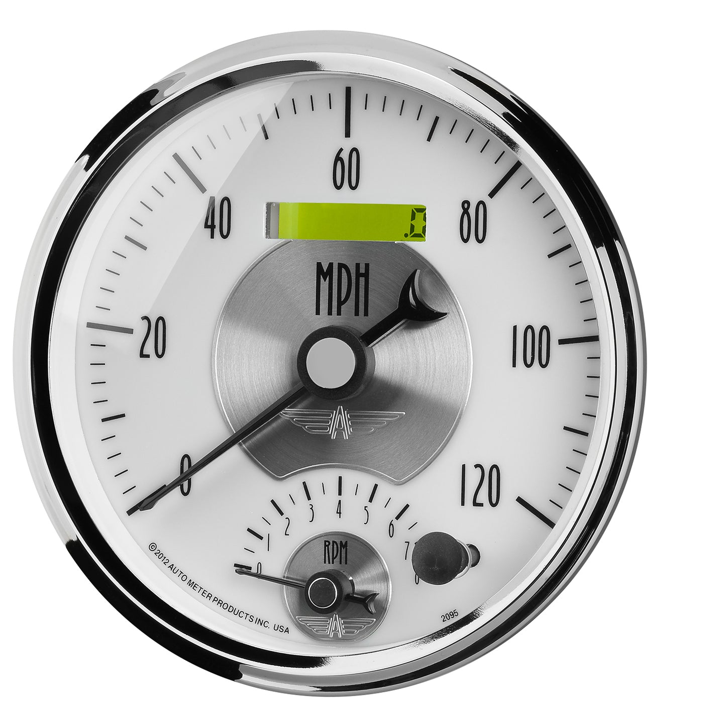 5 In. TACHOMETER/SPEEDOMETER COMBO 8K RPM/120 MPH PRESTIGE PEARL
