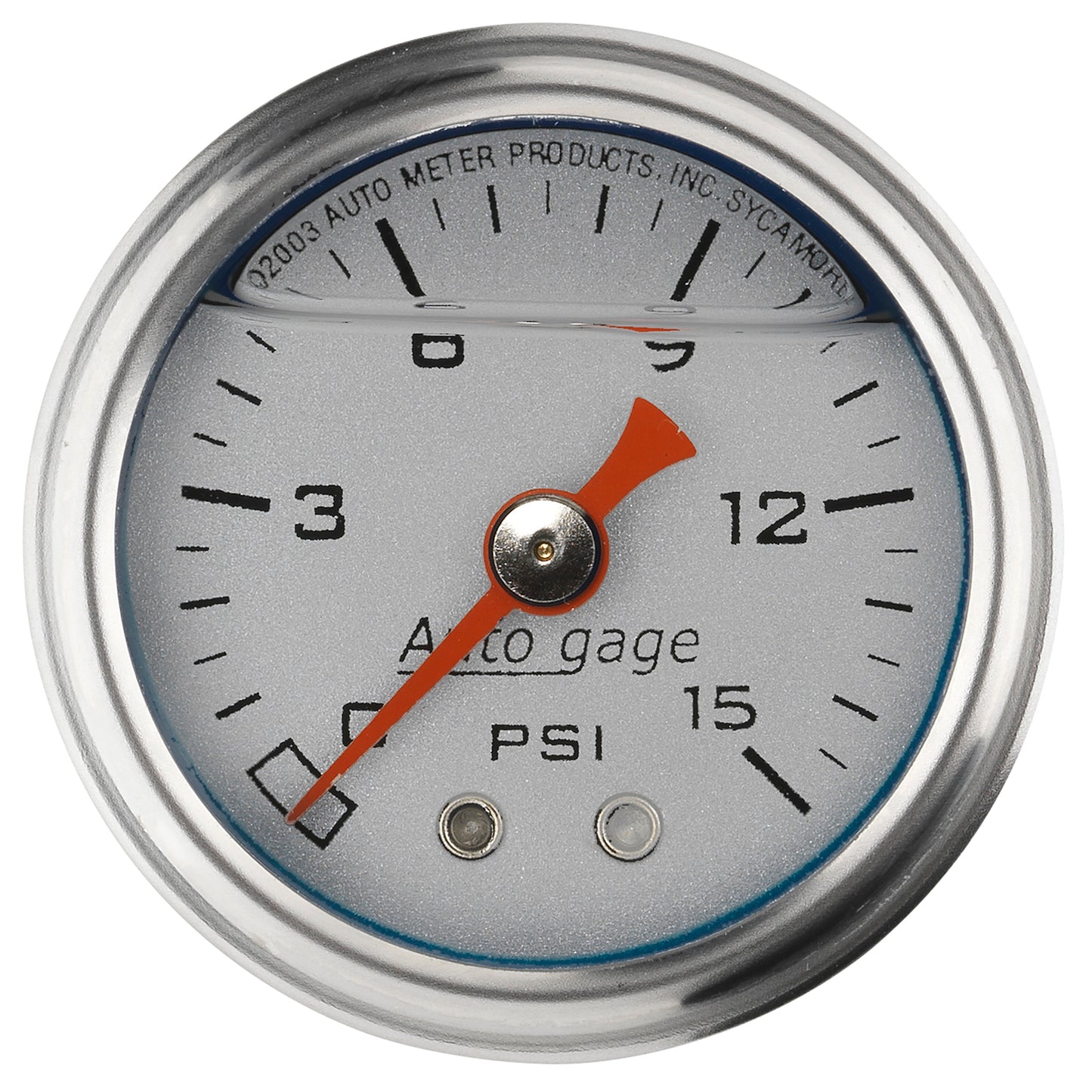 1-1/2 In. PRESSURE 0-15 PSI SILVER