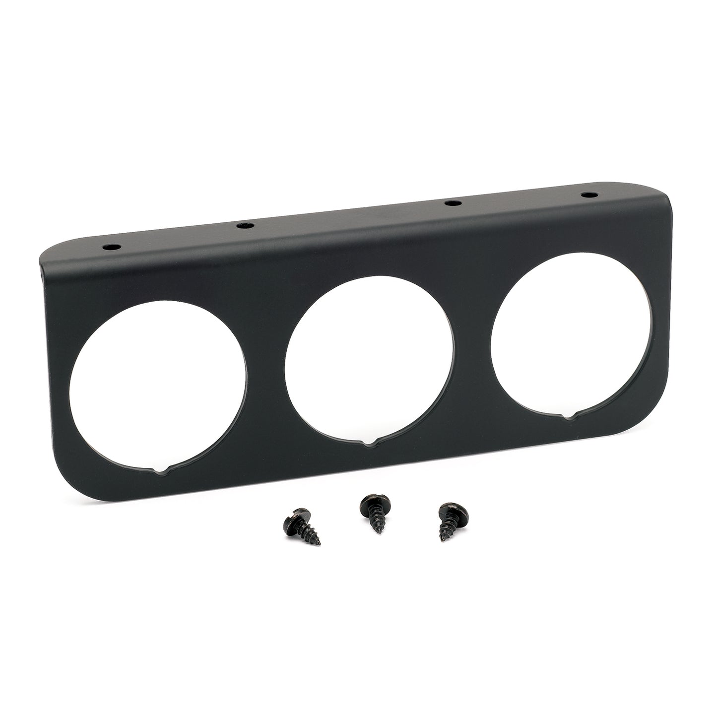 GAUGE MOUNTING PANEL TRIPLE 2-1/16 In. BLACK ALUMINUM
