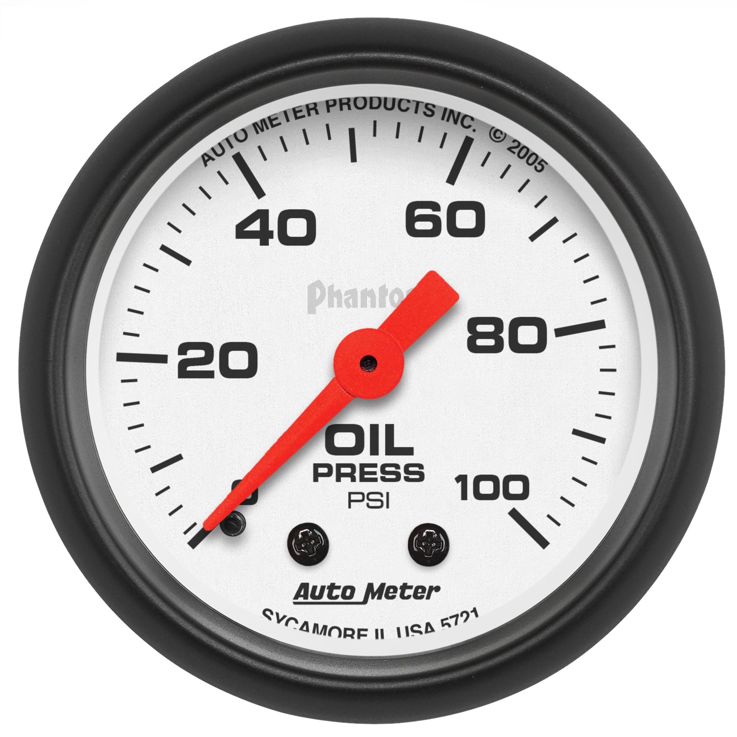 2-1/16 In. OIL PRESSURE 0-100 PSI PHANTOM