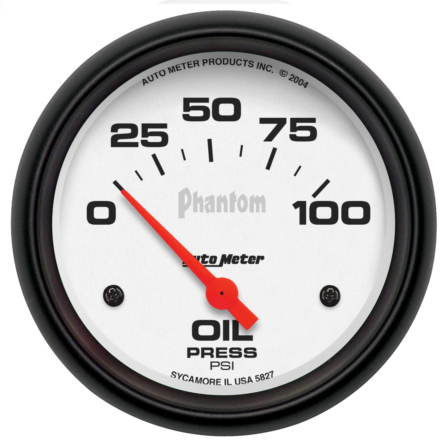 2-5/8 In. OIL PRESSURE 0-100 PSI PHANTOM