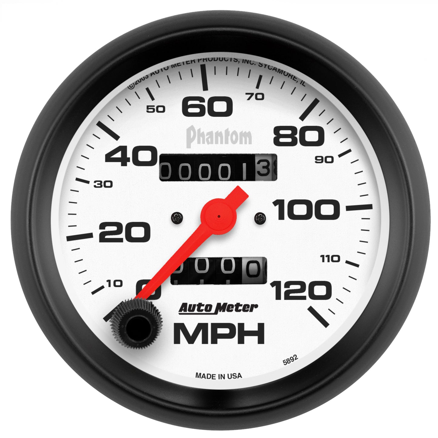 3-3/8 In. SPEEDOMETER 0-120 MPH PHANTOM