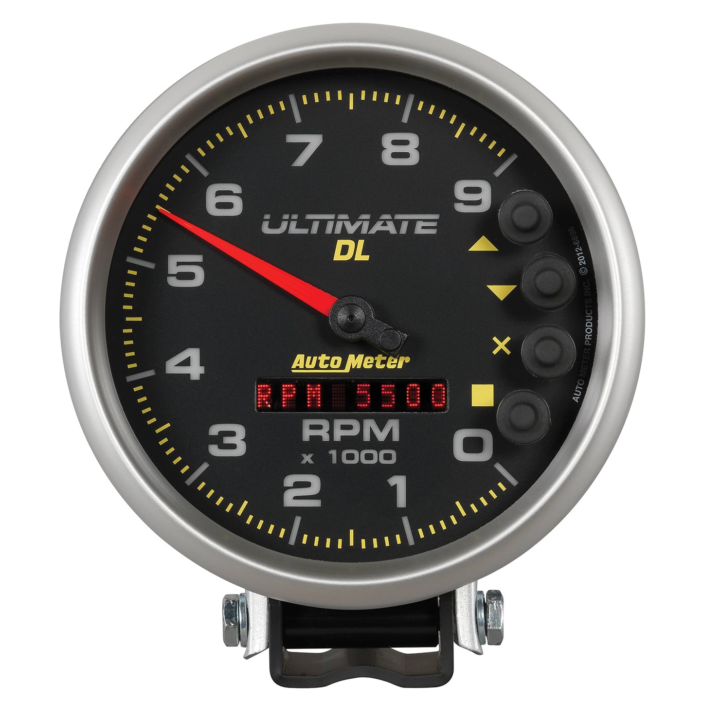 5 In. TACHOMETER 0-9000 RPM PEDESTAL ULTIMATE DL PLAYBACK BLACK