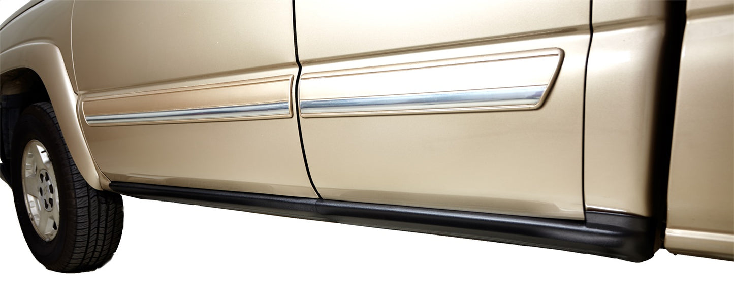 Bushwacker 14079 Black Trail Armor Rocker Panel And Sill Plate Covers For 07-13 Silverado/Sierra 1500; 07-14 Silverado/Sierra HD; Extended Cab Pair