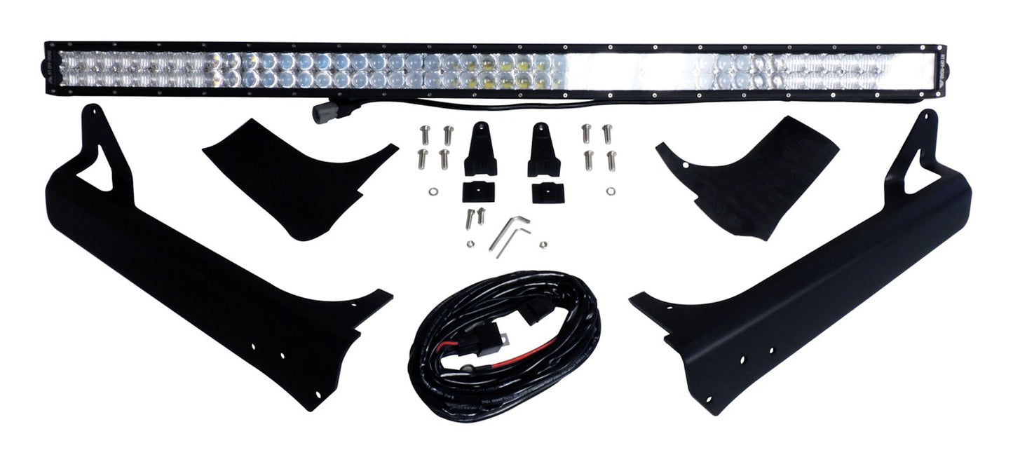 RT Off-Road 50in LED Light Bar And Windshield Bracket Kit For 1997-2006 Jeep TJ Wrangler