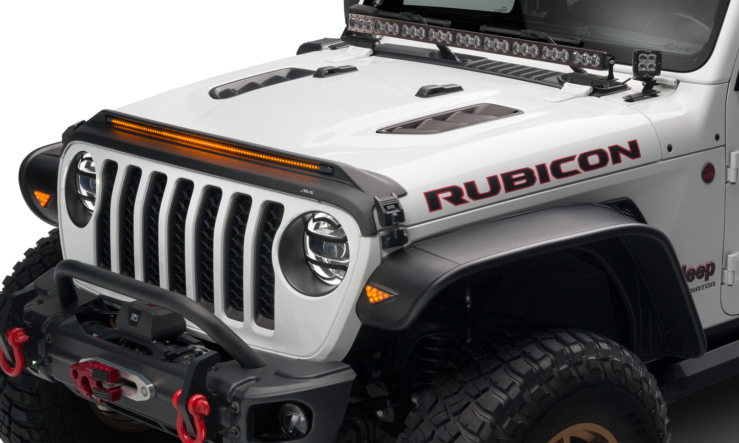 Auto Ventshade 953156 Aeroskin LightShield Pro Hood Protector For 20-23 Jeep Gladiator 18-23 Wrangler (JL) 2dr/4dr