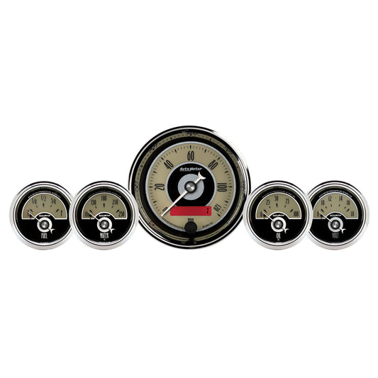 5 PC. GAUGE KIT 3-3/8 In. & 2-1/16 In.  ELEC. SPEEDOMETER CRUISER AD