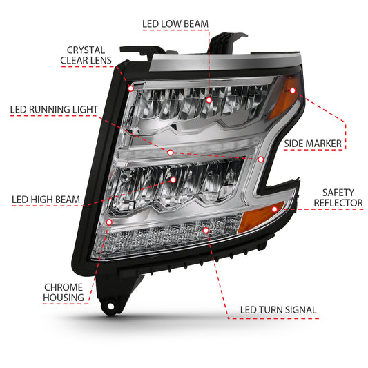 ANZO USA - LED Crystal Headlights - 111479
