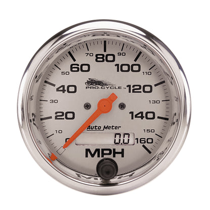 3-3/4 In. SPEEDOMETER 0-160 MPH SILVER PRO-CYCLE