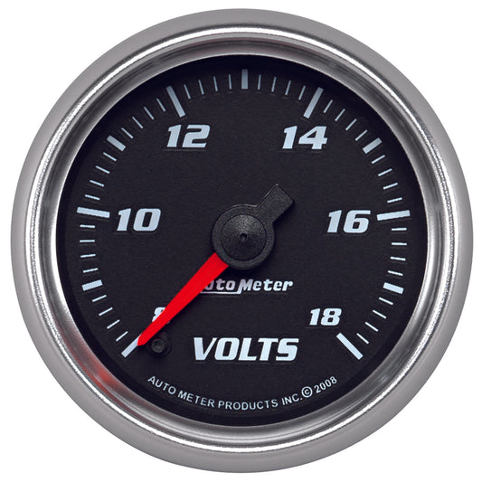 2-1/16 In. VOLTMETER 8-18V BLACK PRO-CYCLE