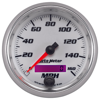 3-3/8 In. SPEEDOMETER 0-160 MPH WHITE PRO-CYCLE