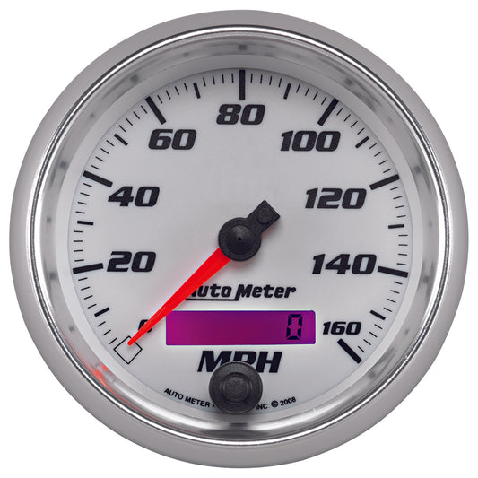 3-3/8 In. SPEEDOMETER 0-160 MPH WHITE PRO-CYCLE