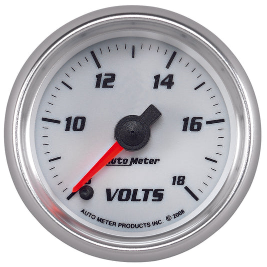 2-1/16 In. VOLTMETER 8-18V WHITE PRO-CYCLE