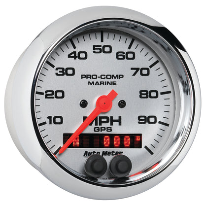 3-3/8 In. GPS SPEEDOMETER 0-100 MPH MARINE CHROME ULTRA-LITE
