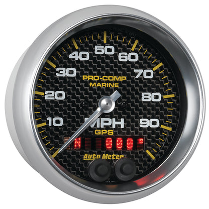 3-3/8 In. GPS SPEEDOMETER 0-100 MPH MARINE CARBON FIBER