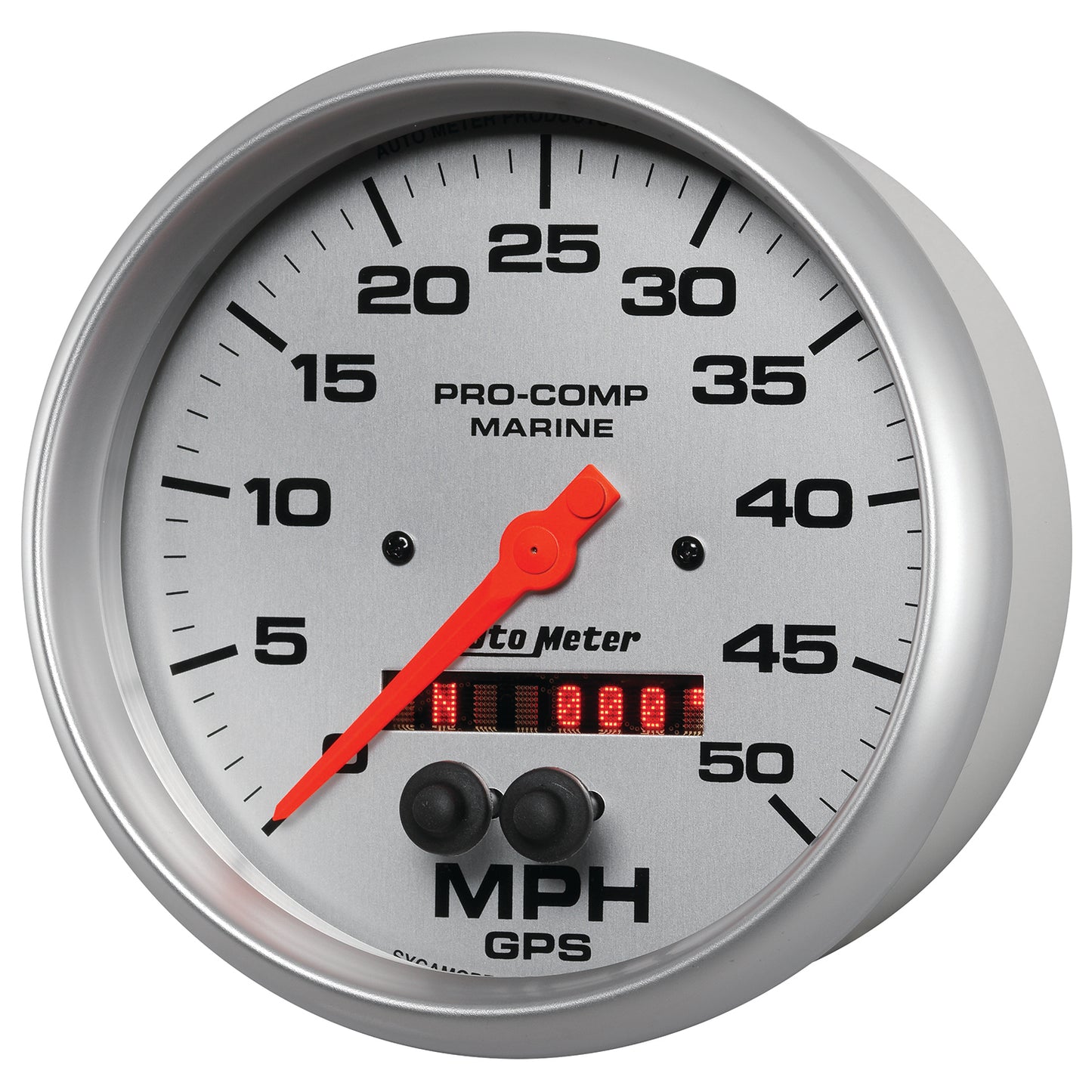5 In. GPS SPEEDOMETER 0-50 MPH MARINE SILVER ULTRA-LITE