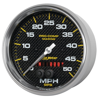 5 In. GPS SPEEDOMETER 0-50 MPH MARINE CARBON FIBER
