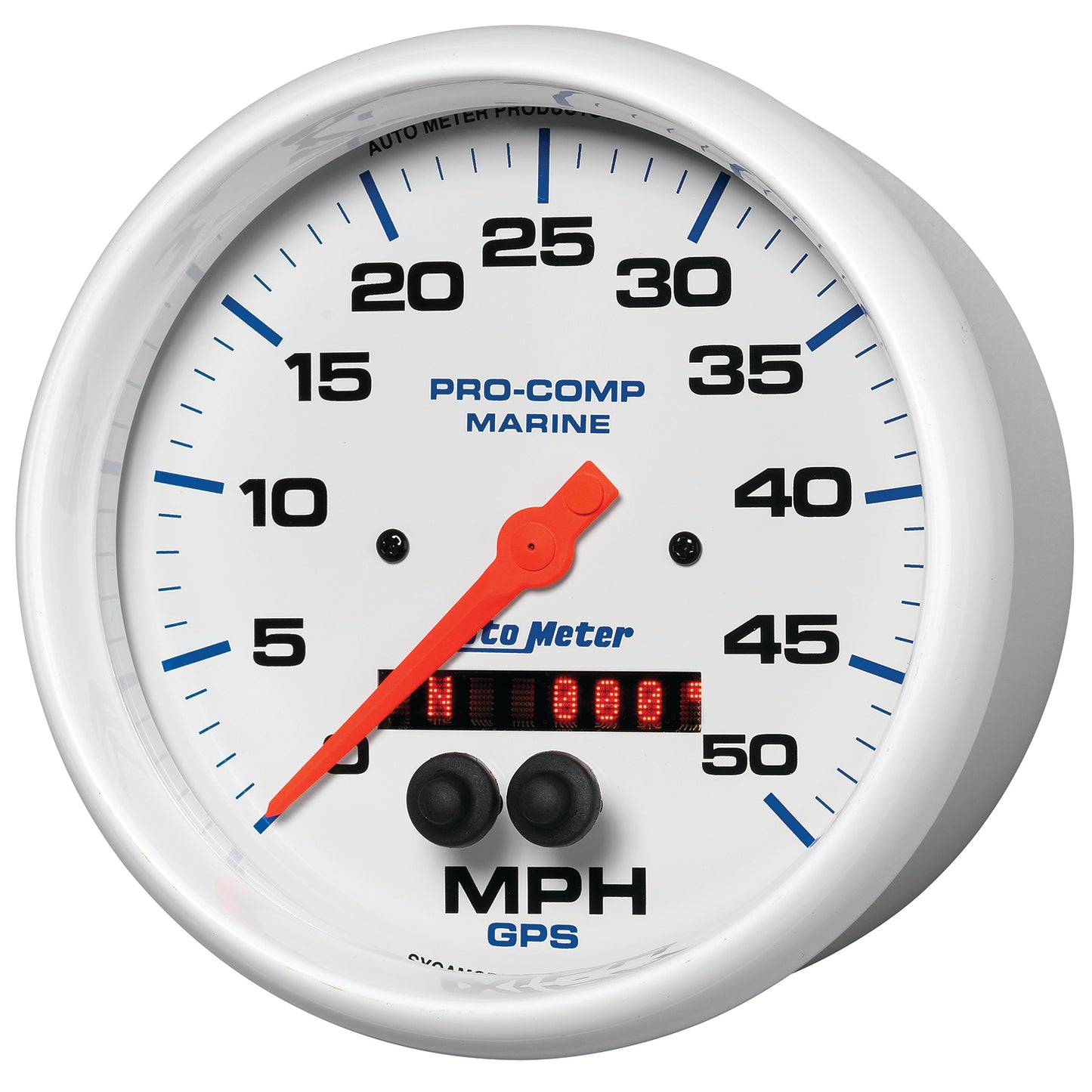 5 In. GPS SPEEDOMETER 0-50 MPH MARINE WHITE