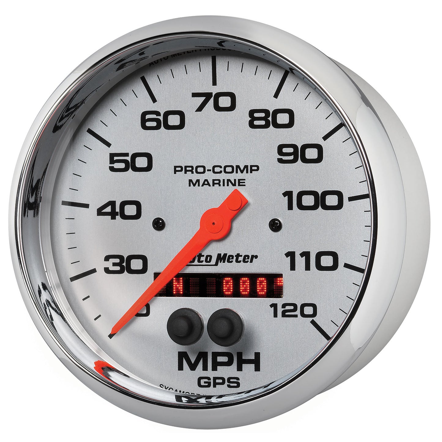 5 In. GPS SPEEDOMETER 0-120 MPH MARINE CHROME ULTRA-LITE