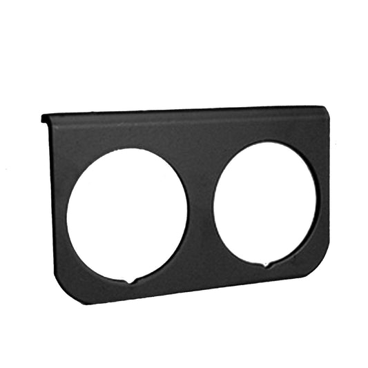 GAUGE MOUNTING PANEL DUAL 2-1/16 In.  BLACK ALUMINUM