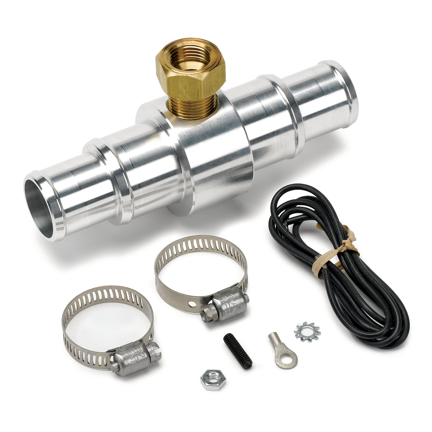 FITTING ADAPTER RADIATOR HOSE 1 In. TO 1.25 In.  3/8 In. NPTF FEMALE ALUMINUM