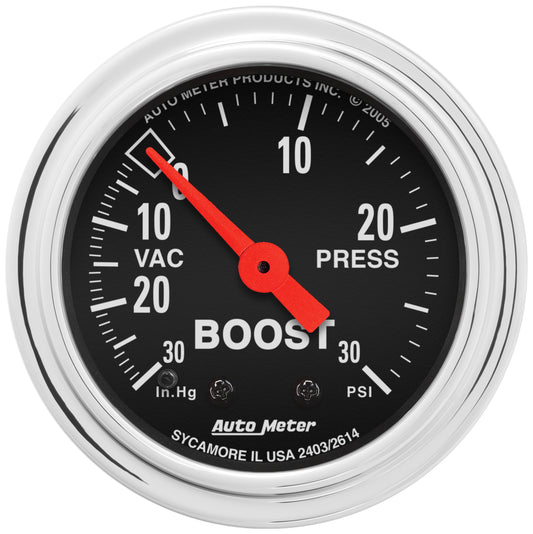 2-1/16 In. BOOST/VACUUM 30 IN HG/30 PSI TRADITIONAL CHROME