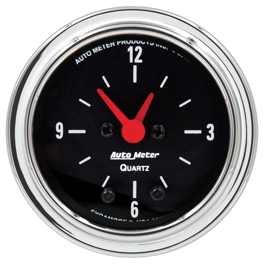 2-1/16 In. CLOCK 12 HOUR TRADITIONAL CHROME