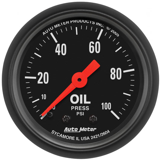 2-1/16 In. OIL PRESSURE 0-100 PSI Z-SERIES