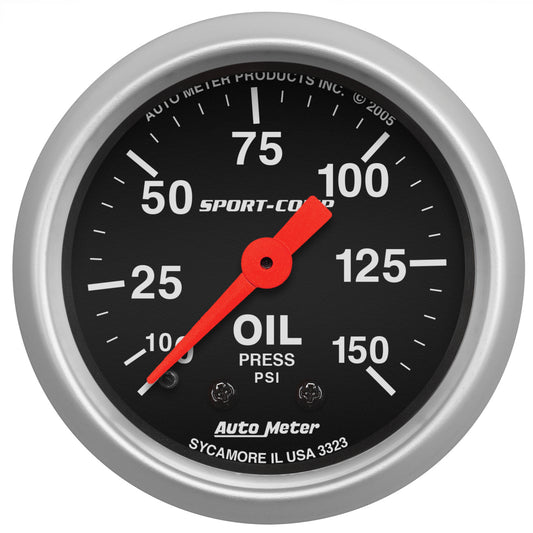 2-1/16 In. OIL PRESSURE 0-150 PSI SPORT-COMP