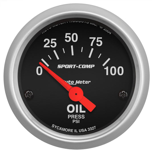 2-1/16 In. OIL PRESSURE 0-100 PSI SPORT-COMP