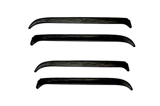 Auto Ventshade 34112 Ventshade With Smooth Black Finish 4-Piece Set For 1984-1996 Jeep Cherokee