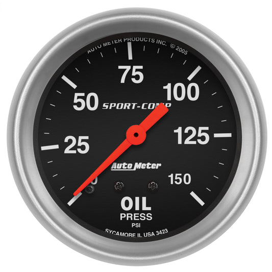 2-5/8 In. OIL PRESSURE 0-150 PSI SPORT-COMP