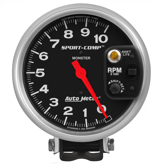 5 In. PEDESTAL TACHOMETER 0-10000 RPM SPORT-COMP