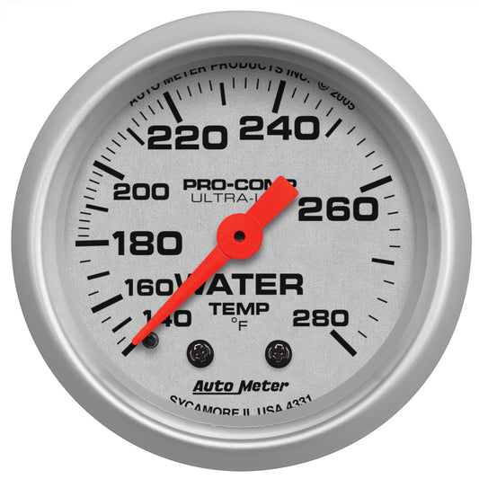 2-1/16 In. WATER TEMPERATURE 140-280 Fahrenheit ULTRA-LITE