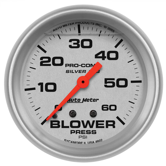 2-5/8 In. BLOWER PRESSURE 0-60 PSI LIQUID FILLED ULTRA-LITE