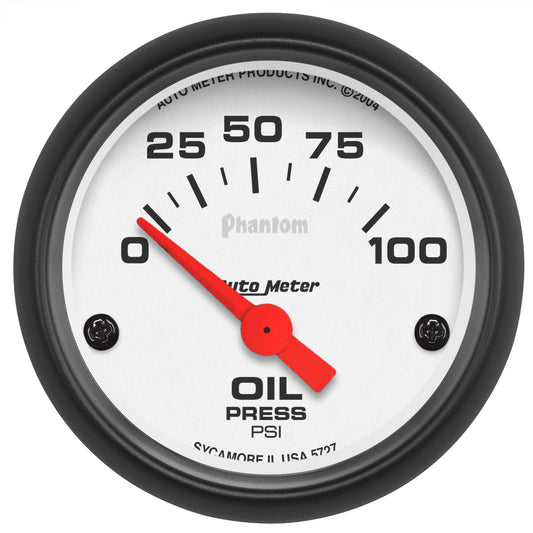 2-1/16 In. OIL PRESSURE 0-100 PSI PHANTOM