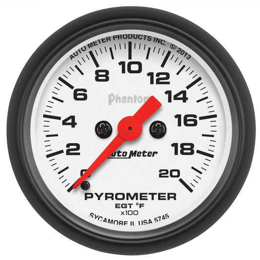 2-1/16 In. PYROMETER 0-2000 Fahrenheit PHANTOM