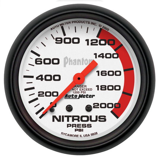 2-5/8 In. NITROUS PRESSURE 0-2000 PSI PHANTOM